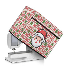 Clúdach Meaisín Fuála Nollag Santa Claus le Póca, Dearadh Ho Ho Ho – Cosaint Deannaigh Bog atá Comhoiriúnach leis an gcuid is mó de na