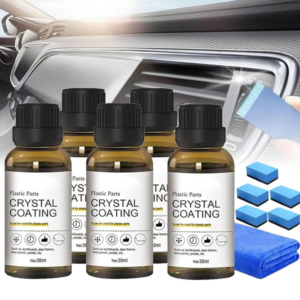 Crystal Coating For Car Plastic Parts, Interior Restorer, Long-Lasting Refurbish Agent (3Pcs), Compatible With All Car Plastics 9028731918136