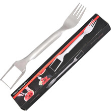 „Silberner Wassermelonenmesser mit Gabel, ideal zum Schneiden und Servieren von Wassermelonen, ergonomischer Griff, ein Muss für sommerliche