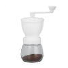 Manual Coffee Grinder Set, Hand Coffee Mill With Conical Ceramic Burr one Glass Jar, Manual Coffee Bean Grinder & Spice Grinder,White