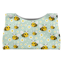 Daisy Bee -kuvioinen PU-nahkainen nenäliinakotelo, suorakaiteen muotoinen nenäliinapidike pöydälle/kylpyhuoneeseen/autoon/toimistoon – 2 kpl
