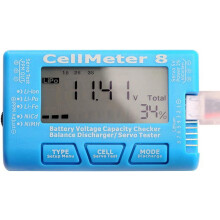 Cellmeter-8, tester pojemności akumulatora, serwomechanizm z podświetleniem, kompatybilny z akumulatorami LiPo Life Li-ion NiMH Nicd