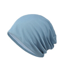 Unisex Men Women Cotton Solid Plaid Stretch Beanie Hat Elastic Baggy Slouchy Cap