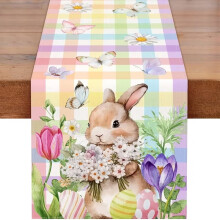Easter table flag linen printing home restaurant kitchen decoration party porch tablecloth