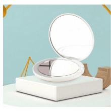 Lighted Travel Makeup Mirror,Portable for Handbag,1x/10x Magnification, Compact, Purse, Pocket, 3.5 inch Illuminated, Folding, Handheld
