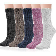 PUMIER Wool Socks for Women 5 Pairs
