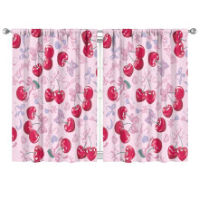 Cherry Curtains-blackout Curtains Bedroom Decor Living Room Darkening Grommet Window Drapes 2 Panels Set 41"x63"