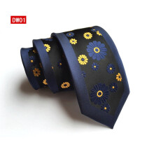 Men's Floral Jacquard Skinny Neck Tie 6 cm