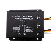 Adaptador de energia para carro, conversor de energia DC24V para DC12V, carregador veicular, acessório para aparelhos de som automotivos, DVDs e