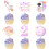 Two The Moon Birthday Cupcake Toppers Pink Planet Rocket 1