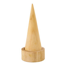 Cone Shape Rings Holder Jewelry Organizer for Retail Shop Shows Home Wedding wood color