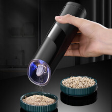 Moulin à poivre électrique, mouture réglable, utilisation à une main, 85 ml, ABS noir, 20,3 cm, outil de cuisine portable