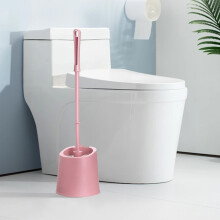 Toilet Brush & Holder Set with Long Handle, Under-Rim Lip Brush, Wall-Mounted Storage Caddy – Compatible with Standard Toilets
