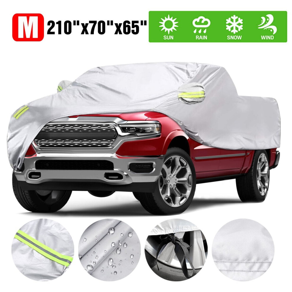 Waterproof All-Weather Truck Cover For Indoor/Outdoor Use Â Universal Fit, Windproof, Uv/Snow/Rain/Dust Resistant, Medium (210"X70"X65") 9028731969152