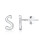 AUNOOL 925 Sterling Silver Initial Stud Earrings 1