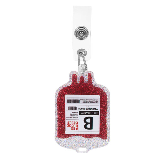 2Pcs Retractable Nurse Badge Reel Acrylic Multi-Function Badge Holder 2
