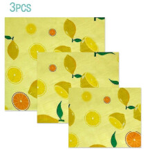 (Style 3) 3 Piece Set Beeswax Warp Wax Paper, Reusable Beeswax Wipes Organic