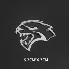 (GRAY) Small Size Metal Hellcat Badge Emblem Car Stickers For Dodge Ram Nitro Caliber Journey Challenger Car Styling Accessories