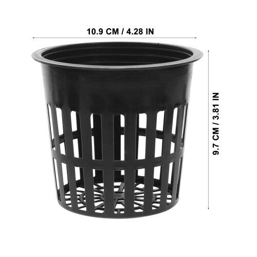 80Pcs Plastic Nursery Net Pots Black Hydroponic Basket Cups for Plants 2