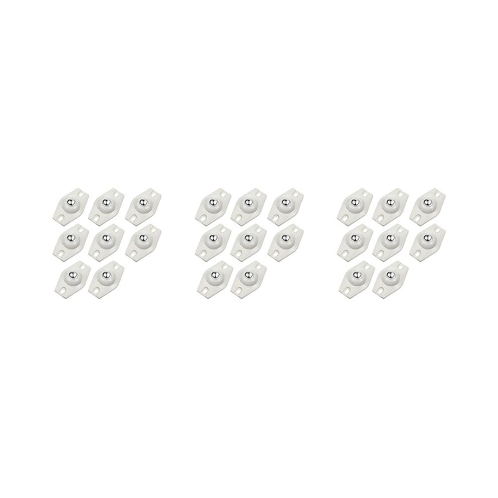 24 Pieces Self Adhesive Caster Wheels Swivel Wheels 360 Degree Rotation Sticky Pulley With Bearings (White) 6032884501704