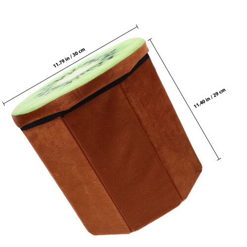 Decorative Orange Folding Storage Stool For Bedroom 1pcs 1