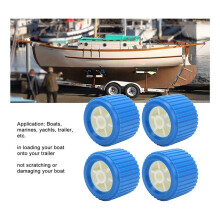 8PCS Boat Trailer Ribbed Wobble Rollers, Trailer Roller Boat Ramp Rollers Boat Lift Wheels Kit for Boat Yacht Trailer