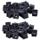 Square Tubing Pipe End Caps Insert Plugs M8 Thread 20X20mm 40Pcs Black 1