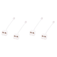 4Pcs 6P4C Rj11 Dual Female to Male Telephone Cable Splitter Adapter
