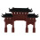 Chinese Mini Building Model Memorial Gate Micro Landscape Decor 9