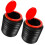 2Pcs Black Plastic Foldable Trash Can for Outdoor Camping and Home Use 3