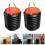 2Pcs Black Plastic Foldable Trash Can for Outdoor Camping and Home Use 7