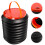 2Pcs Black Plastic Foldable Trash Can for Outdoor Camping and Home Use 9