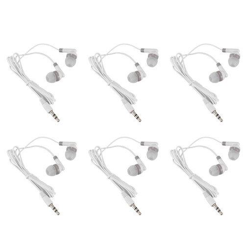 6 Pcs 3.5mm In-Ear Stereo Earbuds Headphone Earphone Headset for Mobile Phone MP4 MP3