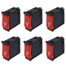 6X Warnung Notfall Gefahr Licht Blink Schalter 1248200110 für - W124 W201 W202 500E 300CE 400E 190E 300D E320