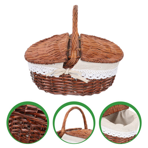Basket Plastic Fruit Exquisite Workmanship Rustic 2