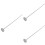 3Pcs Silver Soil Thermometer Gardening Tool Durable Probe for Home Use 6
