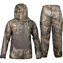 (L XL, Super) Mosquito Net Suit Camo Hunting Mesh Suit Bug Net Clothing With Hood For Outdoor