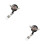 2Pcs Black Decorative Rhinestone Badge Reel Clips for Home Use 10