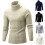 Herren-Rollkragenpullover, modische Zopfstrickpullover, schlichter einfarbiger Pullover 4