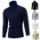 Herren-Rollkragenpullover, modische Zopfstrickpullover, schlichter einfarbiger Pullover 5