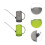 2Pièces Vert Plastique Acier Pour Arrosage 4