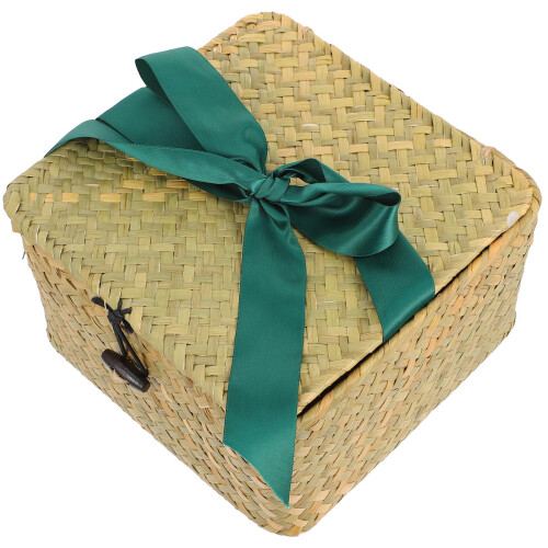 1St Creatieve Woven Storage Box Decoratieve Opbergmand Groen 1
