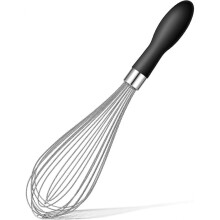 12-Inch Wire Whisk Stainless Steel, Balloon Whisks for Cooking, Wisk Wisking Tool with Soft Silicone Handle, Thick Durable Whisker for Blending, Beati