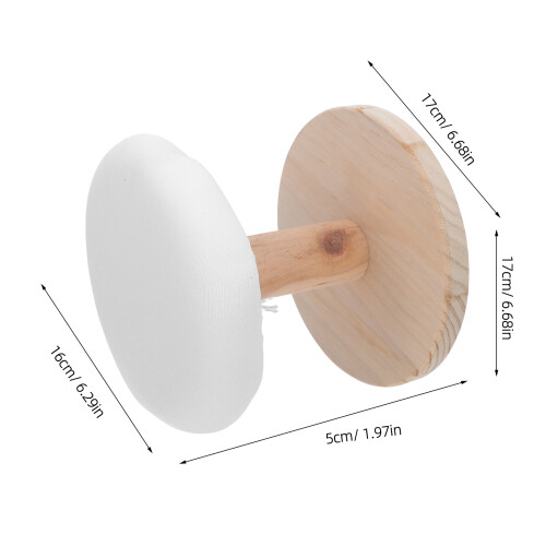 Compact Wooden Ironing Board White Round Pad for Home Sewing 2