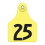 Allflex Global Large Numbered Tags 1-25 Yellow, 1 Count 1