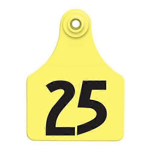 Allflex Global Large Numbered Tags 1-25 Yellow, 1 Count