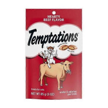 Pedigree Whiskas Temptations Hearty Beef, 3 Oz