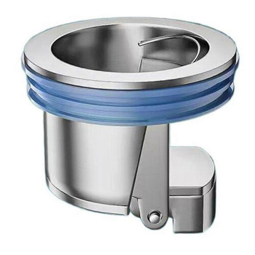 (Silver) Single Way Valves Floor Drain Deodorant Plug Quickly Draining Sewer Strainer Plug