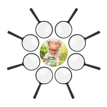 Kids Magnifying Glass 40 Pcs, Plastic Handheld Portable Magnifying Glass Small Children Magnifier Toys for Explorer