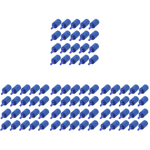 80 Pcs Air Stone Mineral Bubble Diffuser For Aquarium Fish Tank Blue 2